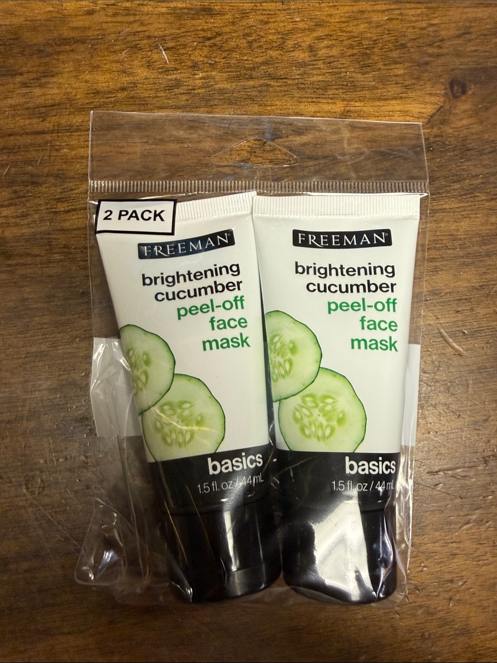 Freeman Brightening Cucumber Peel-Off Face Mask - 2 Pack, White & Green